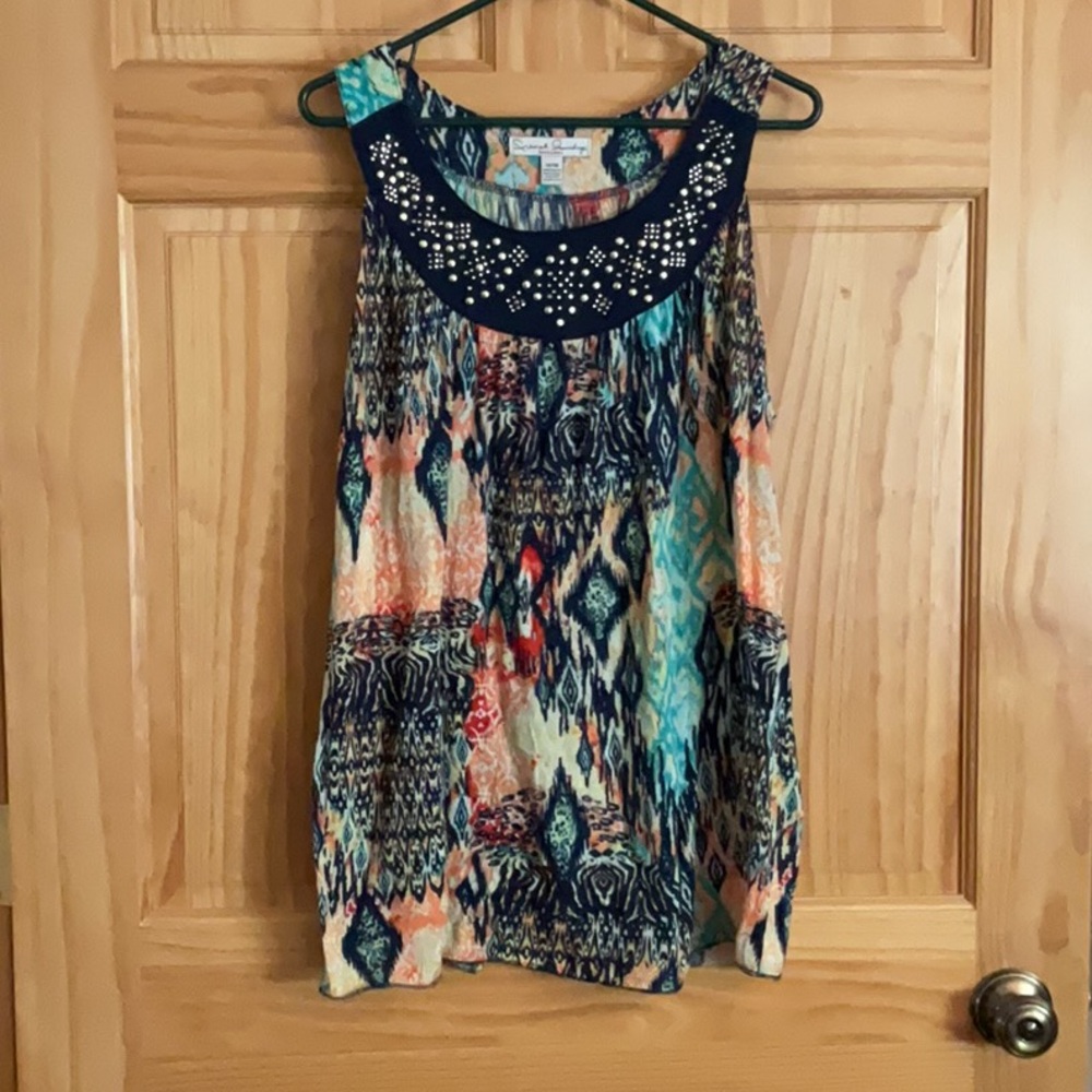 Woman’s fancy 14/16 embellished tank top